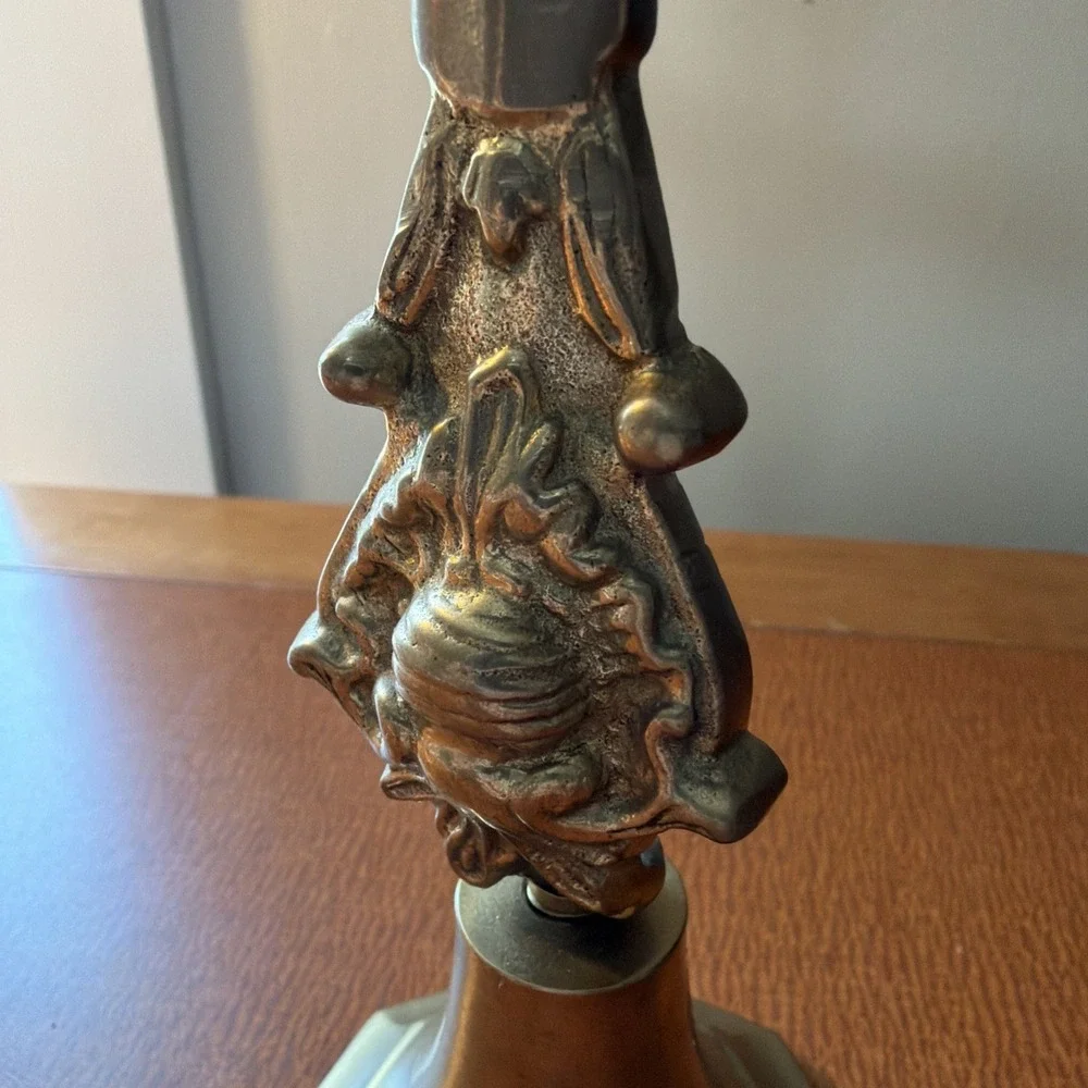 Large Vintage MCM Jesus Christ Solid Brass Cross Tabletop Standing 15